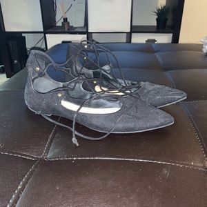 Lace up flats